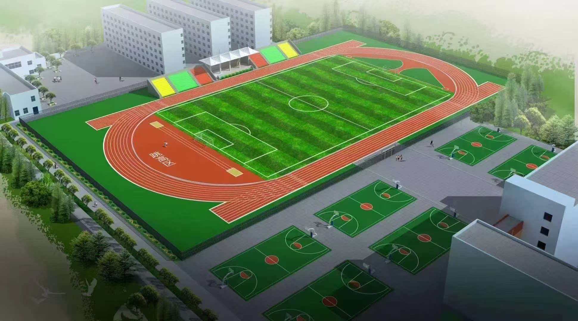 武威市学校运动操场透水跑道 - 价格